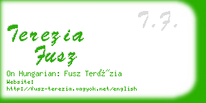 terezia fusz business card